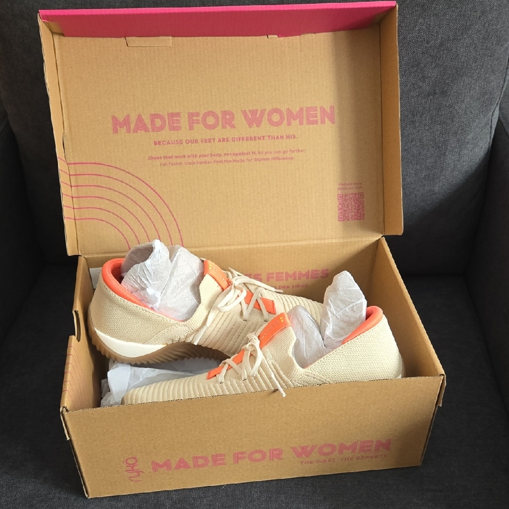 Ryka Cream and Orange Women's Sneakers
